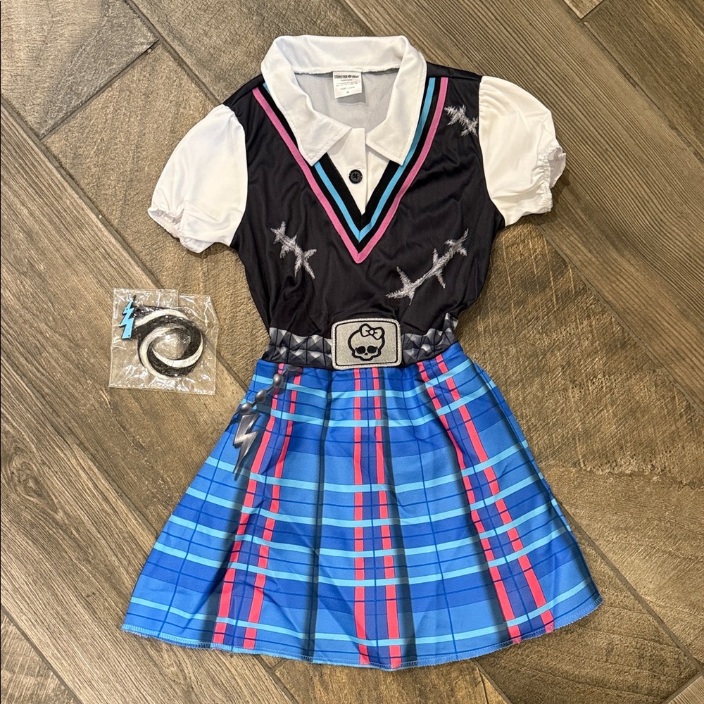 Spirit Halloween Kids Monster High Frankie Stein Costume Child Medium 8-10 - Picture 3 of 14
